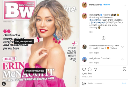 Erin McNaught on the cover of BW magazine.